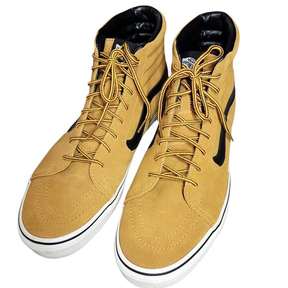 Vans U SK8 Hi suede wheat and black  skate shoes mens size 12 - Picture 2 of 8